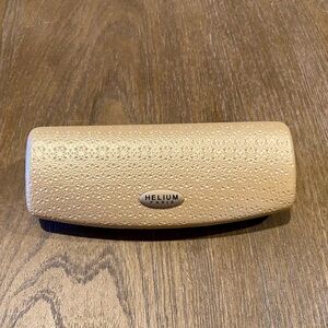 Textured Helium Paris Gold Eyeglass Case
